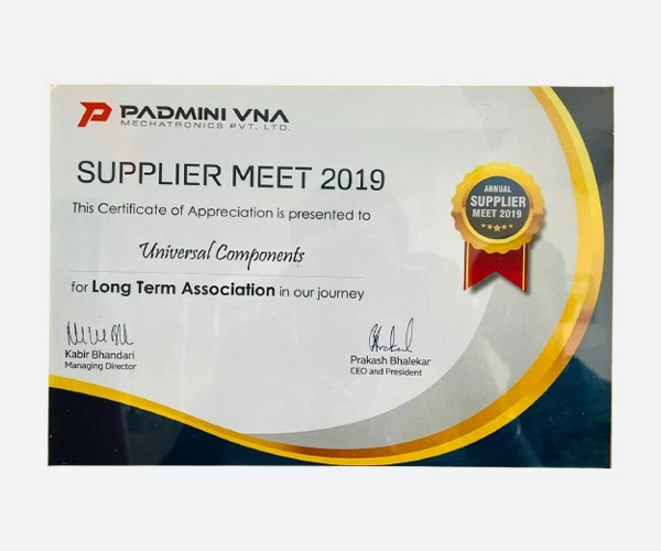Certificate of Appreciation image